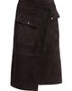 Co Women's Asymmetric Suede Wrap Midi-Skirt - 8