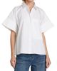 Co Women's Boxy Cotton Poplin Button-Front Shirt - 3