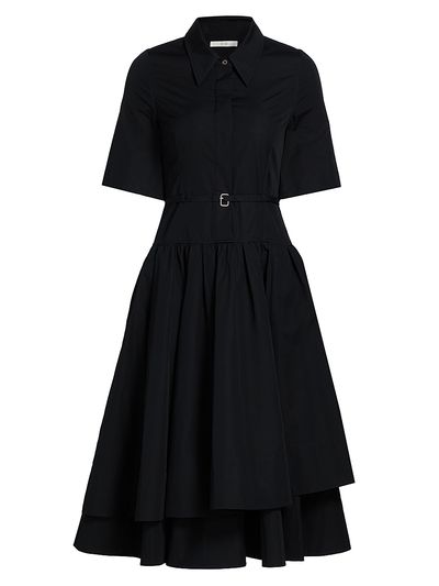 Co Women's Cotton Belted Midi-Shirtdress
