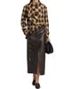 Co Women's Double Slit Leather Pencil Skirt - 2