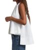 Co Women's Gathered High-Low Cotton Poplin Top - 4