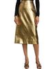 Co Women's Metallic Velvet Midi-Skirt - 3