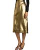 Co Women's Metallic Velvet Midi-Skirt - 4