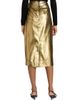 Co Women's Metallic Velvet Midi-Skirt - 5