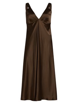 Co Women's Silk Charmeuse Midi-Slipdress
