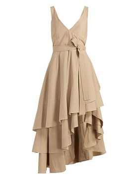 Co Women's Tank Cotton Ruffle Midi-Dress