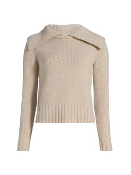 Co Women's Wide Ribbed-Collared Cashmere Sweater