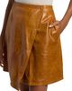 Co Women's Wrap-Style Leather Miniskirt - 6