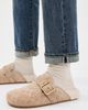 Coach Coach Archival Buckle Clogs Soft Beige Embossed Suede - 3
