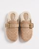 Coach Coach Archival Buckle Clogs Soft Beige Embossed Suede - 5