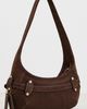 Coach Coach Belted Ergo Suede Shoulder Bag 26 Dark Chocolate One - 4