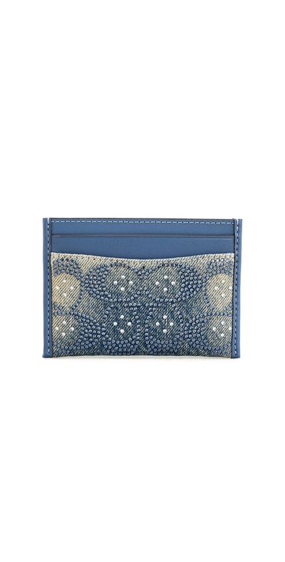 Coach Coach Crystal Signature Denim Essential Card Case Denim One