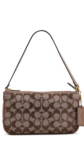 Coach Coach Crystal Signature Jacquard Plaza Bag Mushroom One