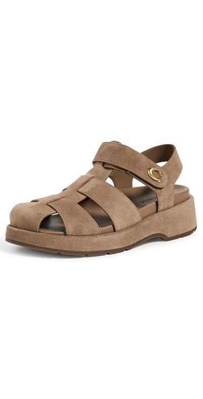 Coach Coach Fisherman Sandals Coconut Suede