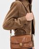 Coach Coach Glazed Grain Leather Metropolitan Bag 24 Amber Brown One - 3