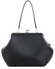 Coach Coach Large Leather Kiss-Lock Frame Bag Black One - 1