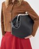 Coach Coach Large Leather Kiss-Lock Frame Bag Black One - 3