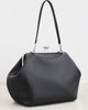 Coach Coach Large Leather Kiss-Lock Frame Bag Black One - 4