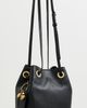 Coach Coach Leather Jade Drawstring Bag Black One - 4