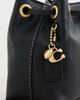 Coach Coach Leather Jade Drawstring Bag Black One - 5