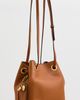 Coach Coach Leather Jade Drawstring Bucket Bag Amber Brown One - 4