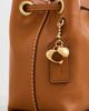 Coach Coach Leather Jade Drawstring Bucket Bag Amber Brown One - 5