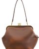 Coach Coach Loved Leather Kiss-Lock Frame Bag 27 Brown One - 1
