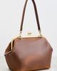 Coach Coach Loved Leather Kiss-Lock Frame Bag 27 Brown One - 4