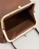 Coach Coach Loved Leather Kiss-Lock Frame Bag 27 Brown One - 6