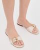 Coach Coach Margot Leather Flat Sandals Chalk - 3