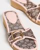 Coach Coach Margot Wooden Sandals Oak/Candy Pink - 5