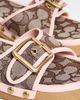 Coach Coach Margot Wooden Sandals Oak/Candy Pink - 6