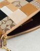 Coach Coach Patchwork Leather Plaza Shoulder Bag Brown Multi One - 6