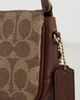 Coach Coach Recycled Signature Leather 18 Plaza Bag Tan Brown One - 5