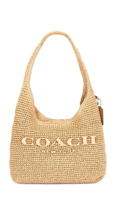 Coach Coach Refined Weave Straw Brooklyn Shoulder Bag 28
