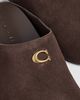 Coach Coach Sculpted C Soft Mules Chocolate Suede - 6