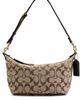 Coach Coach Signature Jacquard Pouch Shoulder Bag Khaki Maple One - 1