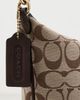 Coach Coach Signature Jacquard Pouch Shoulder Bag Khaki Maple One - 5