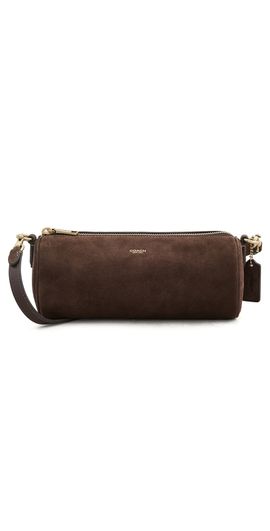 Coach Coach Suede Barrel Bag Dark Chocolate One