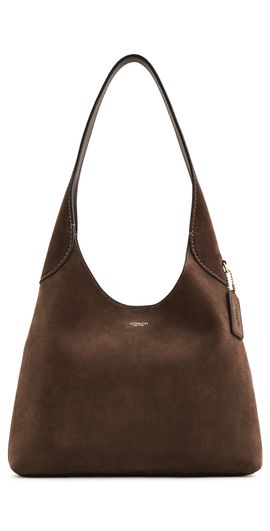 Coach Coach Suede Brooklyn Shoulder Bag Dark Chocolate One