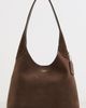 Coach Coach Suede Brooklyn Shoulder Bag Dark Chocolate One - 2
