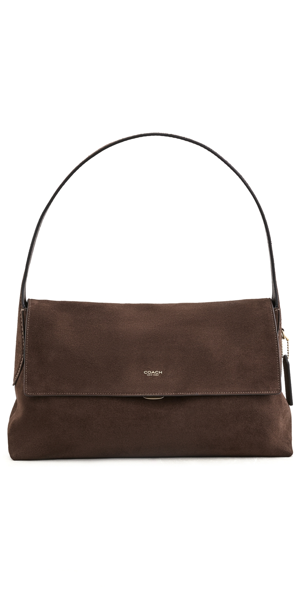 Coach - Suede Chelsea Shoulder Bag Dark Chocolate One