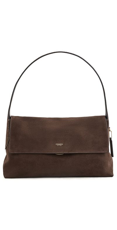 Coach Coach Suede Chelsea Shoulder Bag Dark Chocolate One