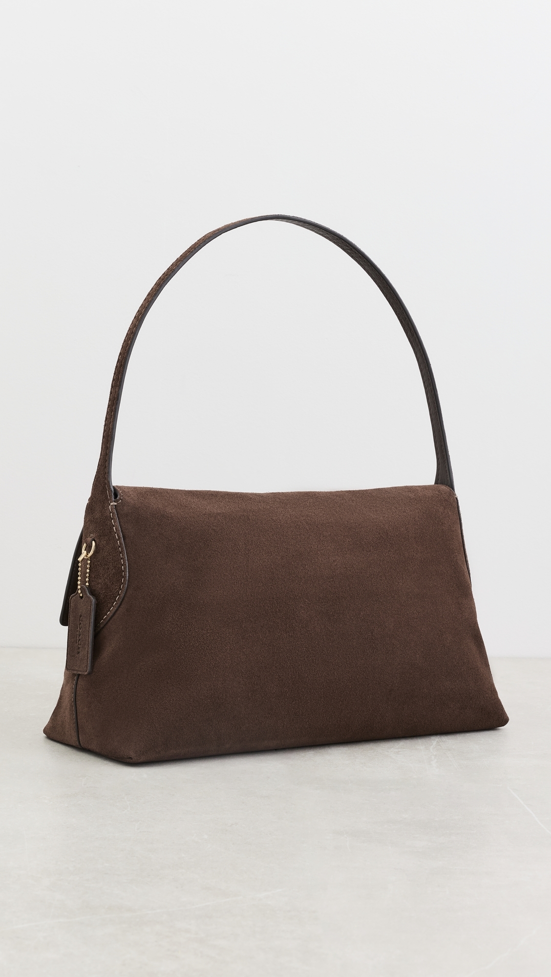 Coach - Suede Chelsea Shoulder Bag Dark Chocolate One