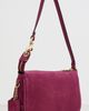 Coach Coach Suede Plaza Shoulder Bag Dark Fuchsia One - 4