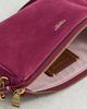 Coach Coach Suede Plaza Shoulder Bag Dark Fuchsia One - 6