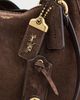 Coach Coach Suede Rogue Shoulder Bag Dark Chocolate One - 6
