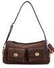 Coach Coach Suede Turn-Lock Haver Shoulder Bag Dark Chocolate One - 1