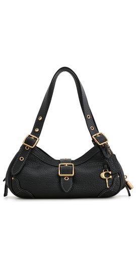 Coach Coach Textured Pebble Leather Drifter Shoulder Bag 31 Black One