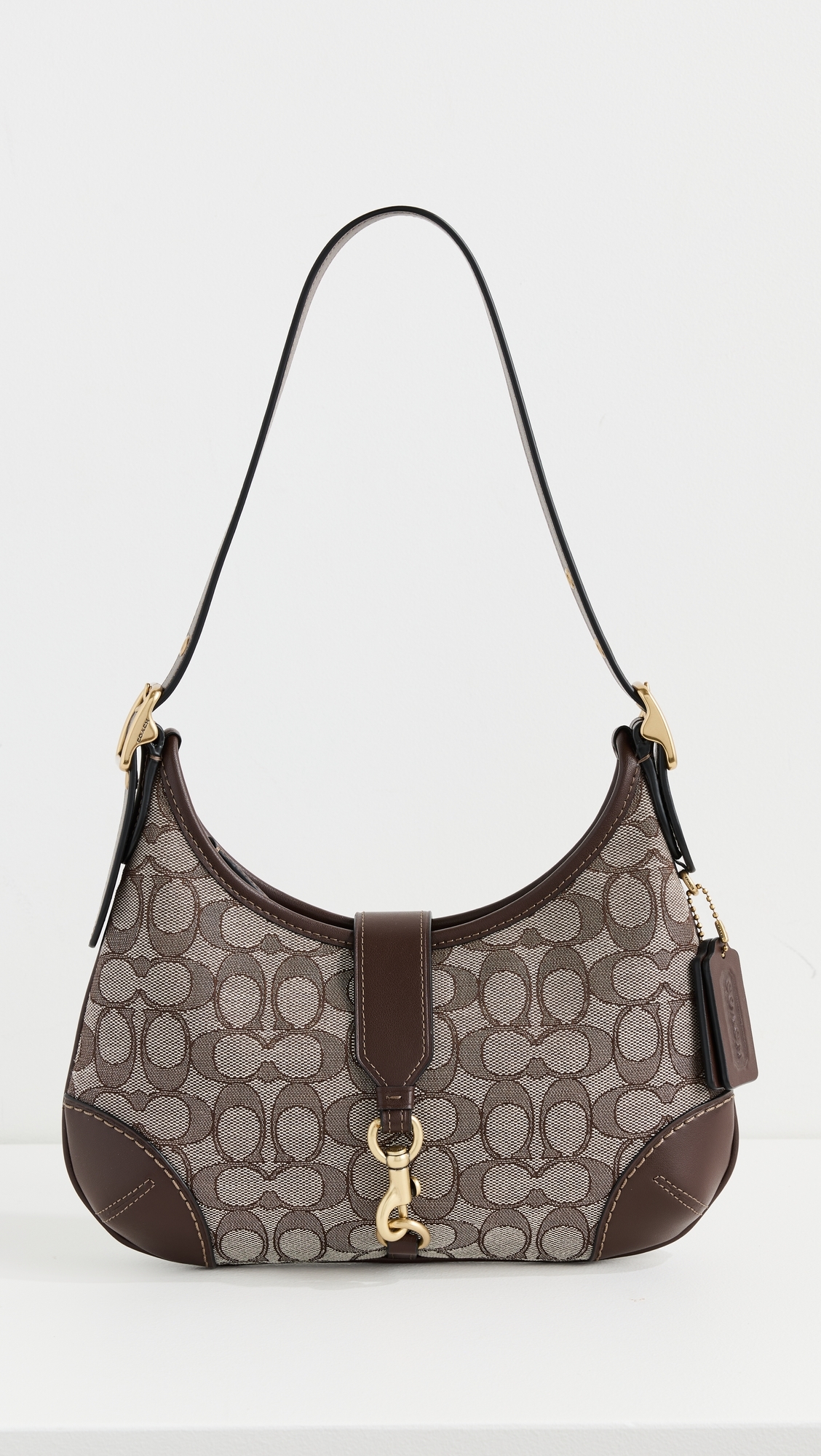 バッグ COACH HOBO ONE SHOULDER BAG SIGNATURE Coach Shoulder Bags